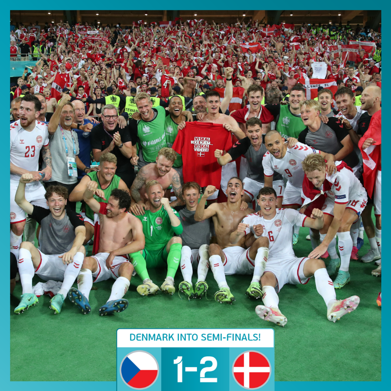 捷克队胜出，势如破竹进入欧洲杯四强